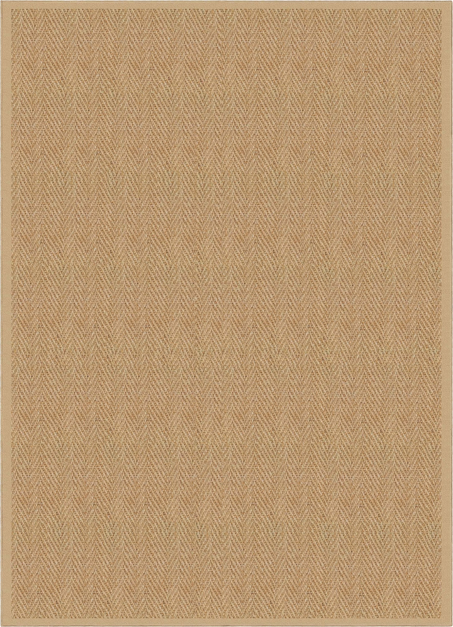 Well-Jute Boerboel Geometric Herringbone Beige Flatweave Rug - 2 Sizes