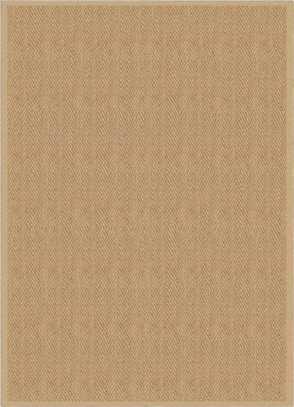 Well-Jute Boerboel Geometric Herringbone Beige Flatweave Rug - 2 Sizes
