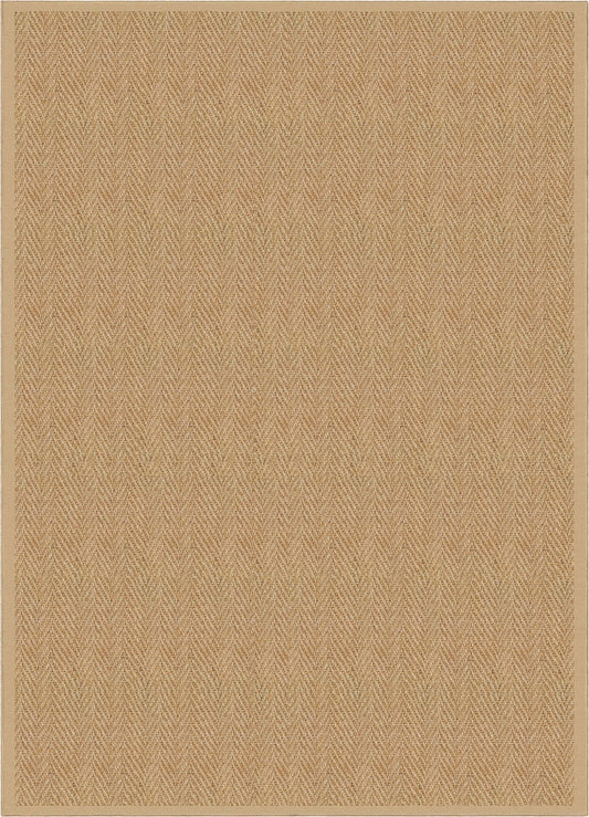 Well-Jute Boerboel Geometric Herringbone Beige Flatweave Rug - 2 Sizes