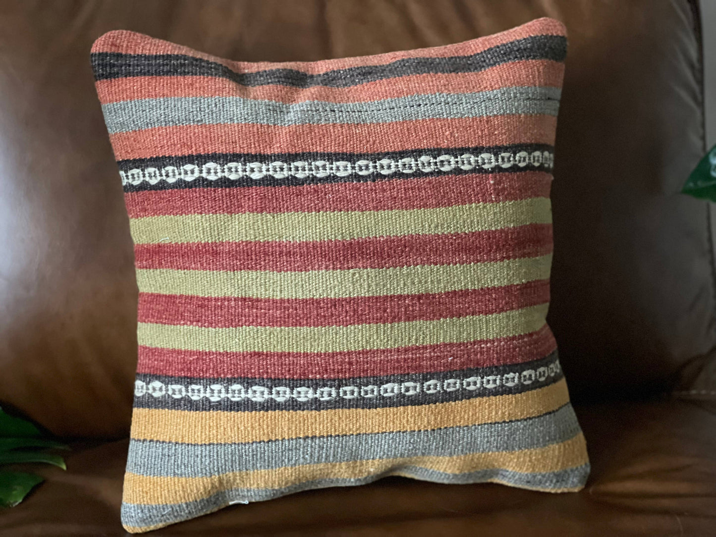 Vintage Turkish Kilim Pillow | Emir 16’