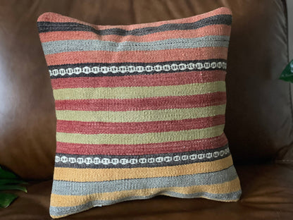 Vintage Turkish Kilim Pillow | Emir 16’