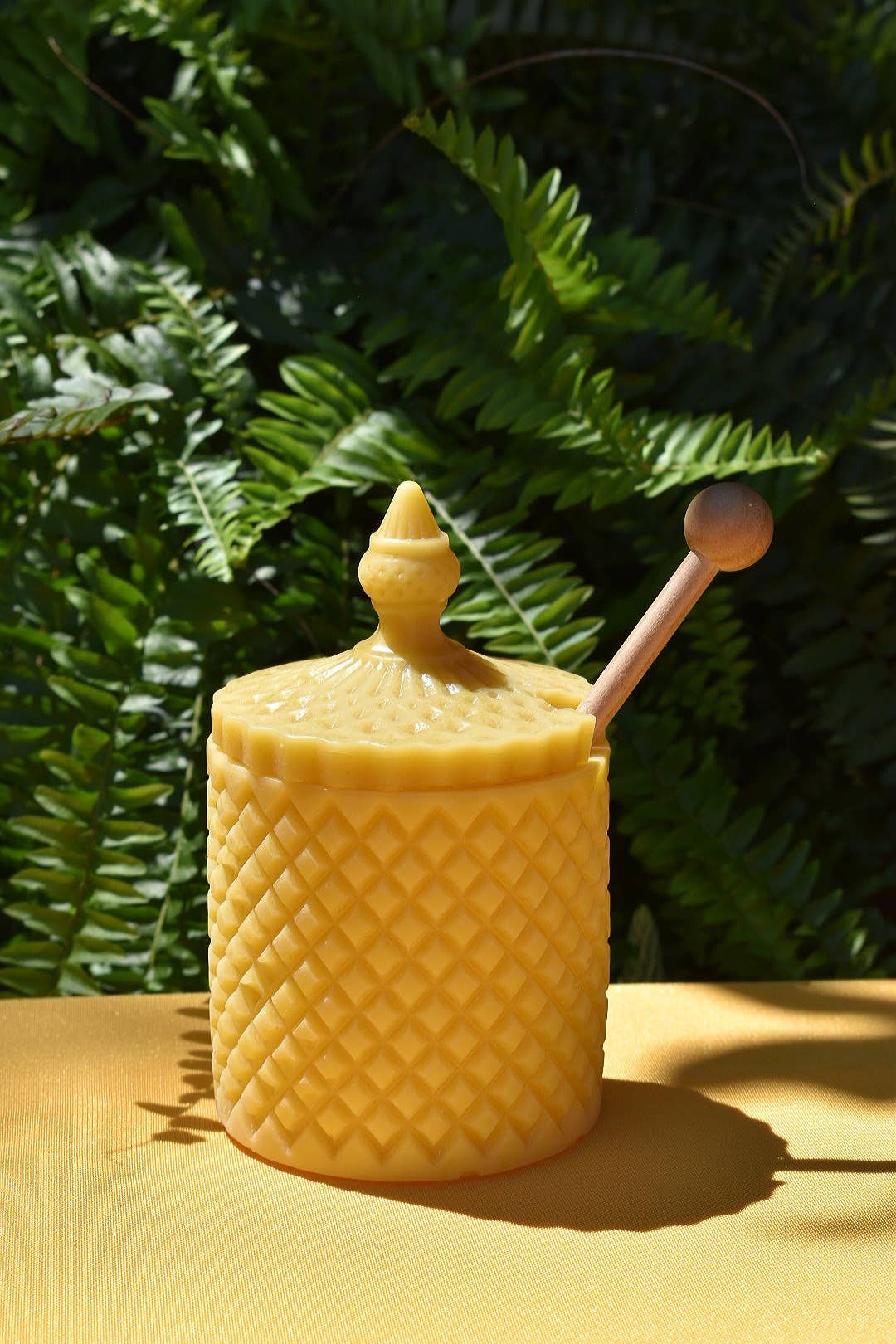 Raw Beeswax Honey Jar