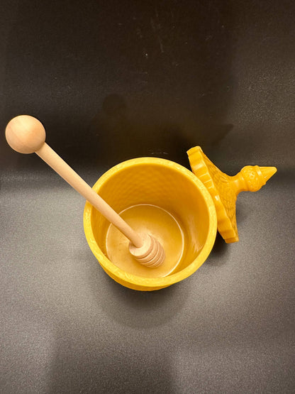 Raw Beeswax Honey Jar