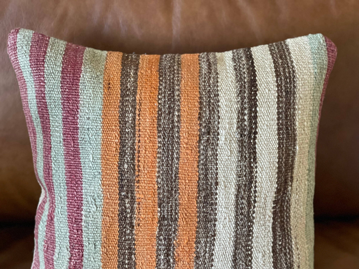 Vintage Turkish Kilim Rug Pillow | Pair Available | Esin 16’