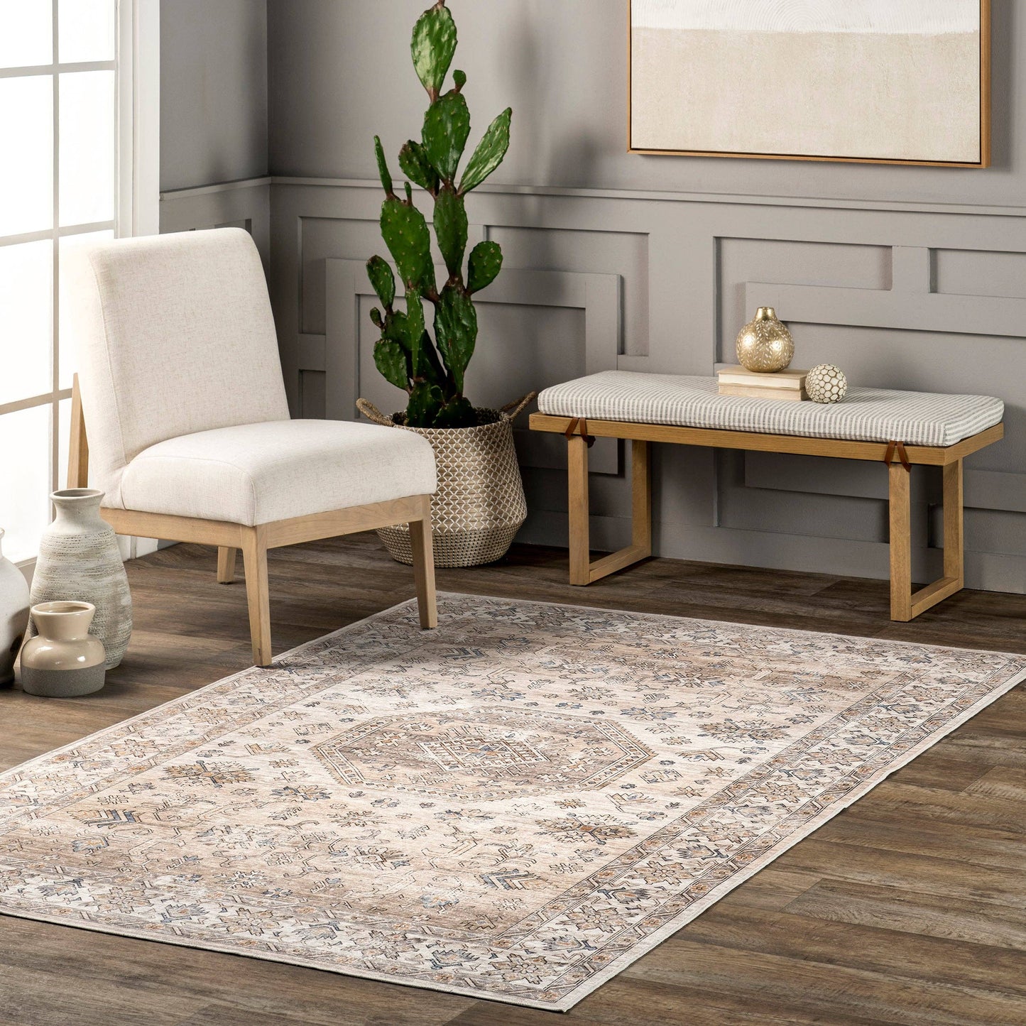 Darby Persian Stain Repellent Machine Washable Area Rug