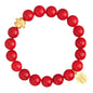 Bailey Stretch Bracelet - Red Coral
