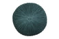 Velvet Round Handmade Pillow - Evergreen - 16 Inch