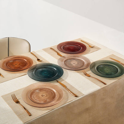 Ribbed Glass Plates