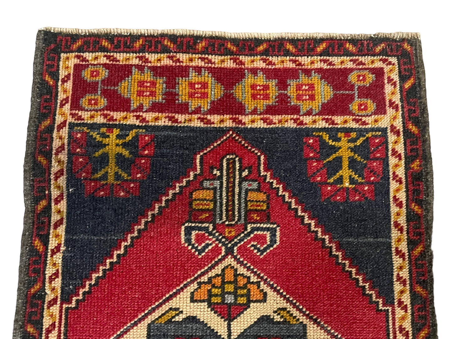 Vintage Turkish Rug Doormat | 1.9 x 3.7