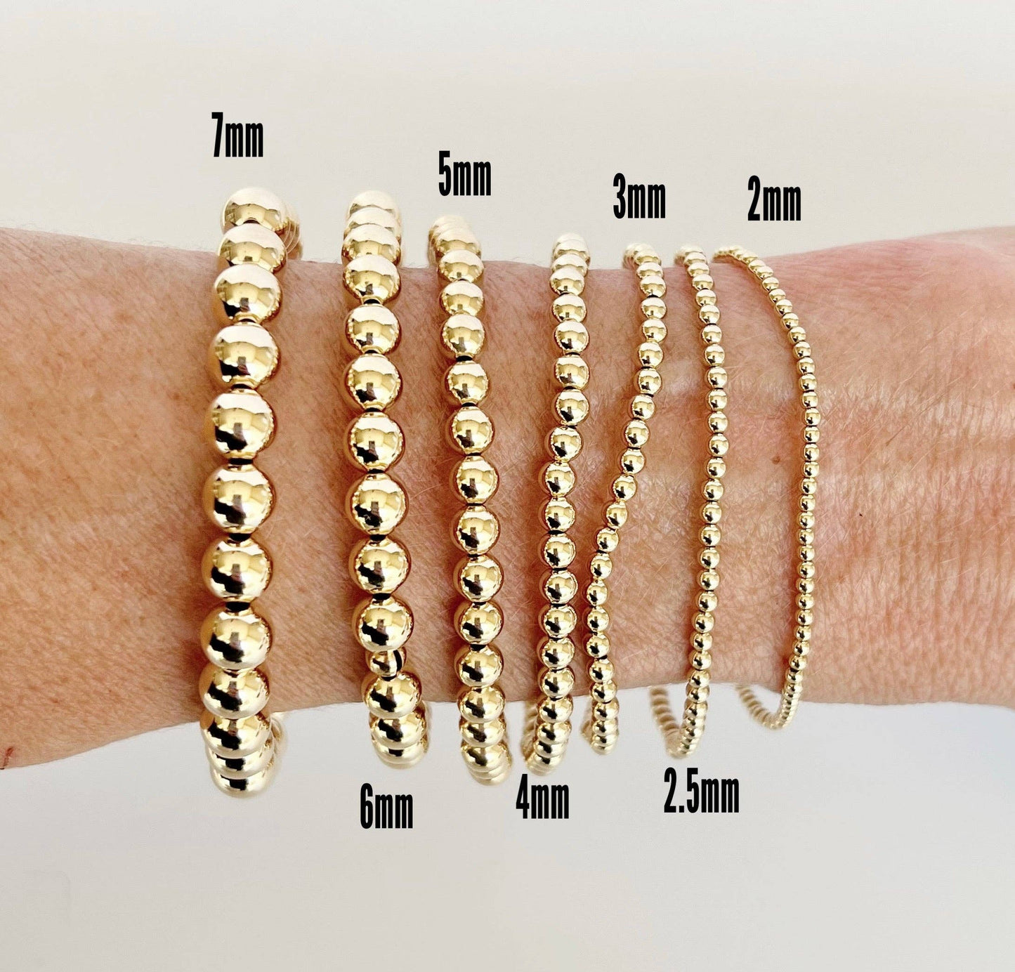 Single Pearl Gold Bead Bracelet