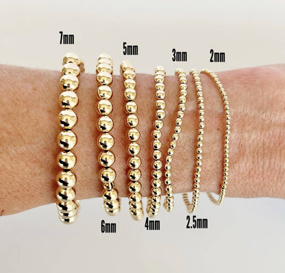 Single Pearl Gold Bead Bracelet