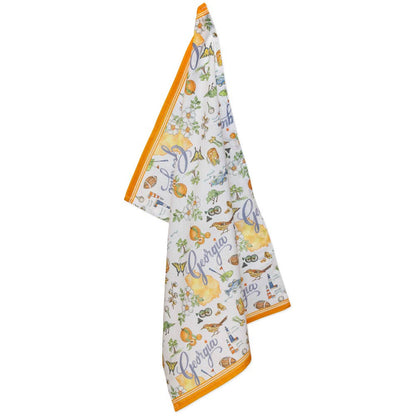 GA Georgia State Collection 28" Cotton Tea Towels Set Of 2