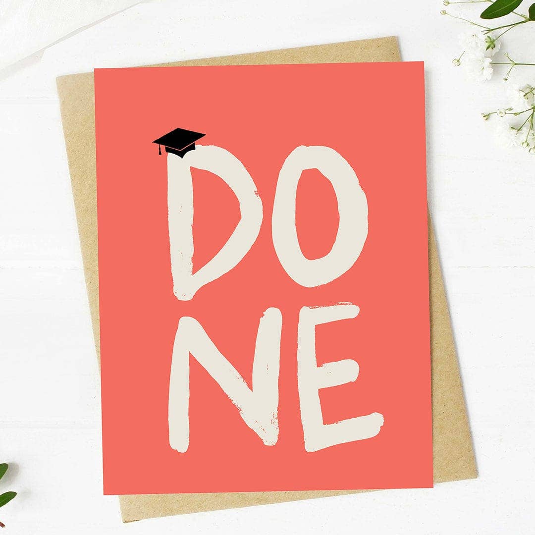 Done Grad Cap Graduation Card
