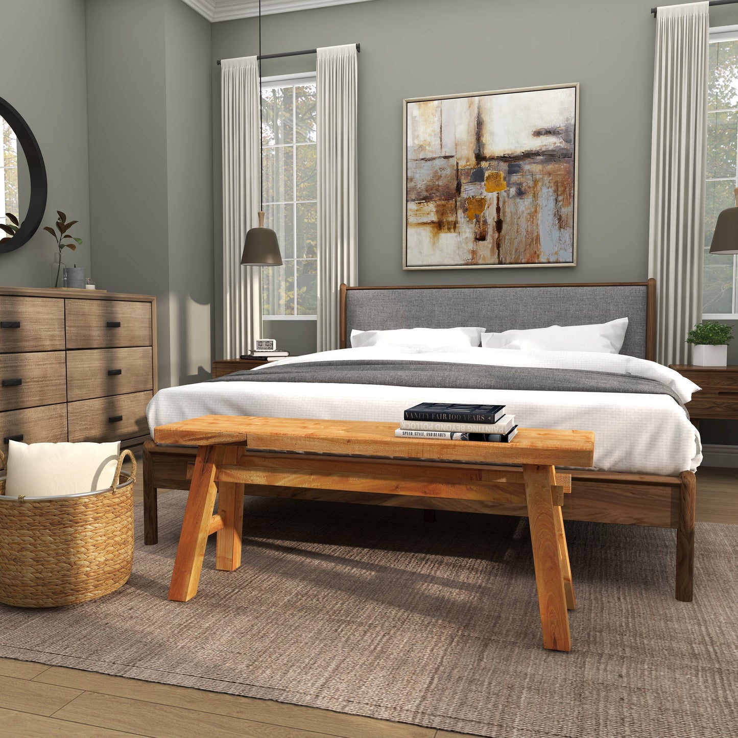 Rustic Brown Reclaimed Wood Bench