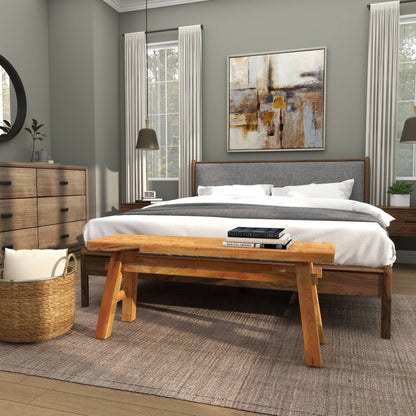 Rustic Brown Reclaimed Wood Bench