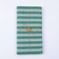 Evergreen & White Stripe Woven Table Runner
