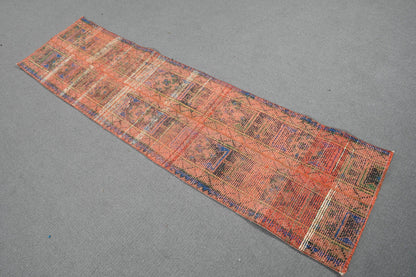 Vintage Turkish Runner, Red Bohemian Design