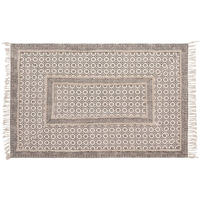 Plaza Block Print Rug 4 x 6 Ft