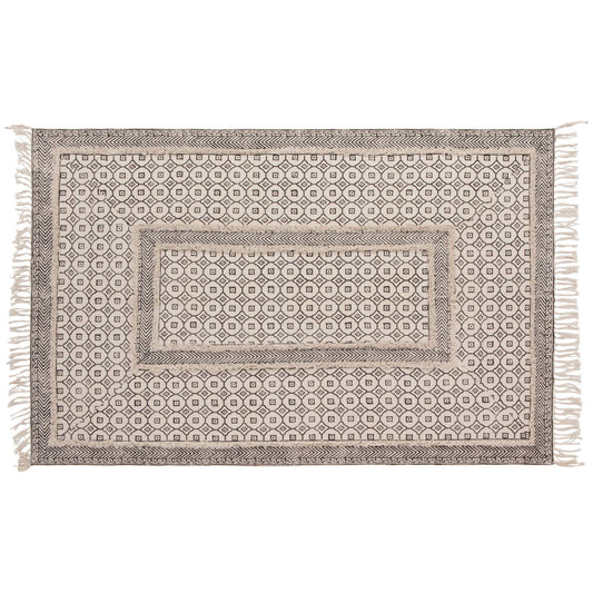 Plaza Block Print Rug 4 x 6 Ft
