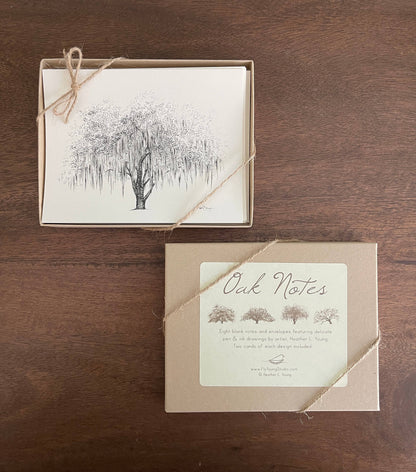 Oak Notes Boxed Stationery Set of 8