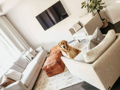 Moroccan Leather Pouf