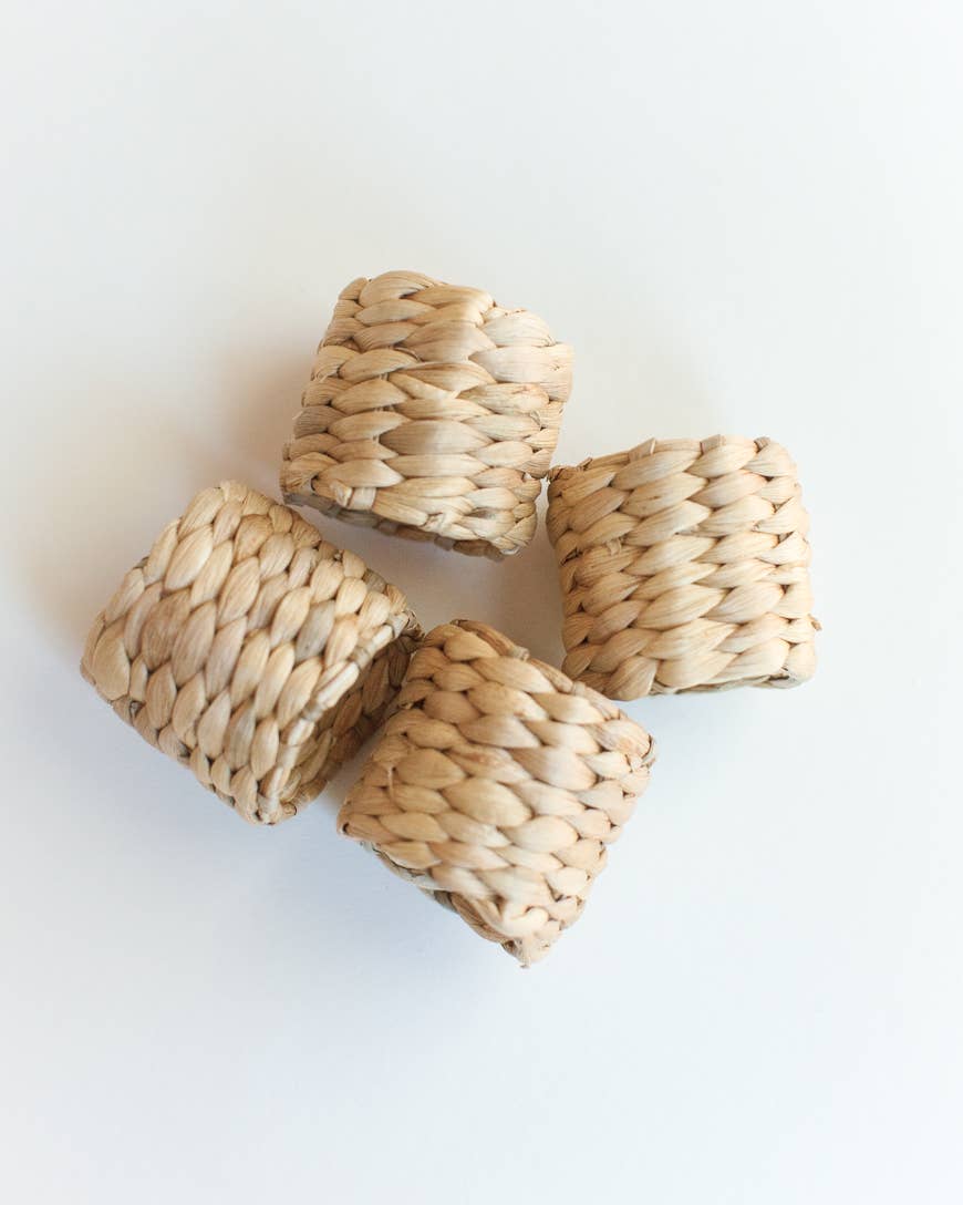 Water Hyacinth Napkin Rings - Set/4