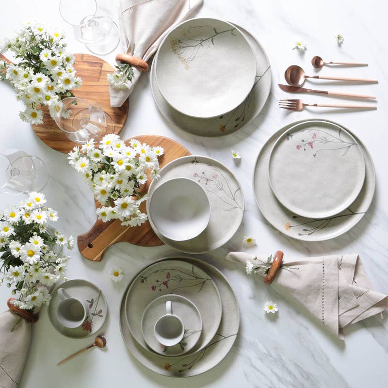 Campestre 16 Pieces Dinnerware Set, Stoneware, Service for 4