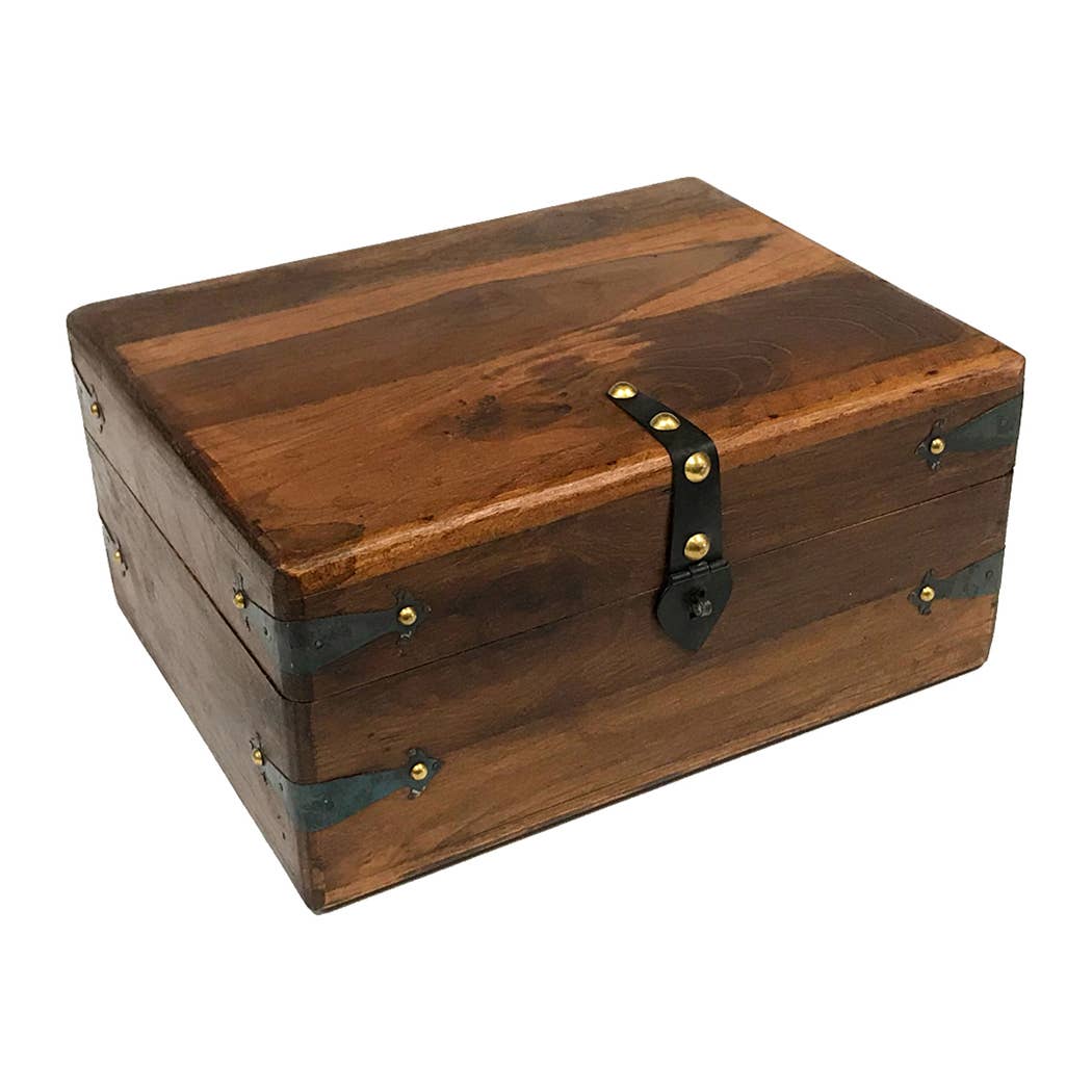 Colonial Distressed Traveling Writing Chest ( 11" )