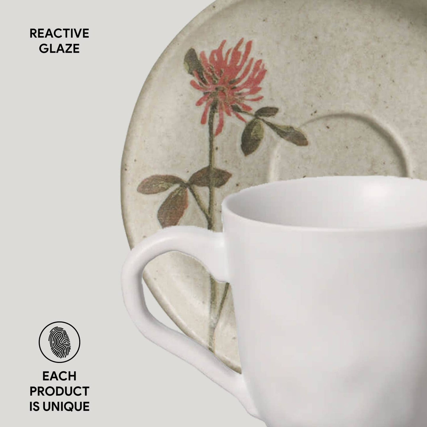 Organic Expresso coffee cup and Saucer