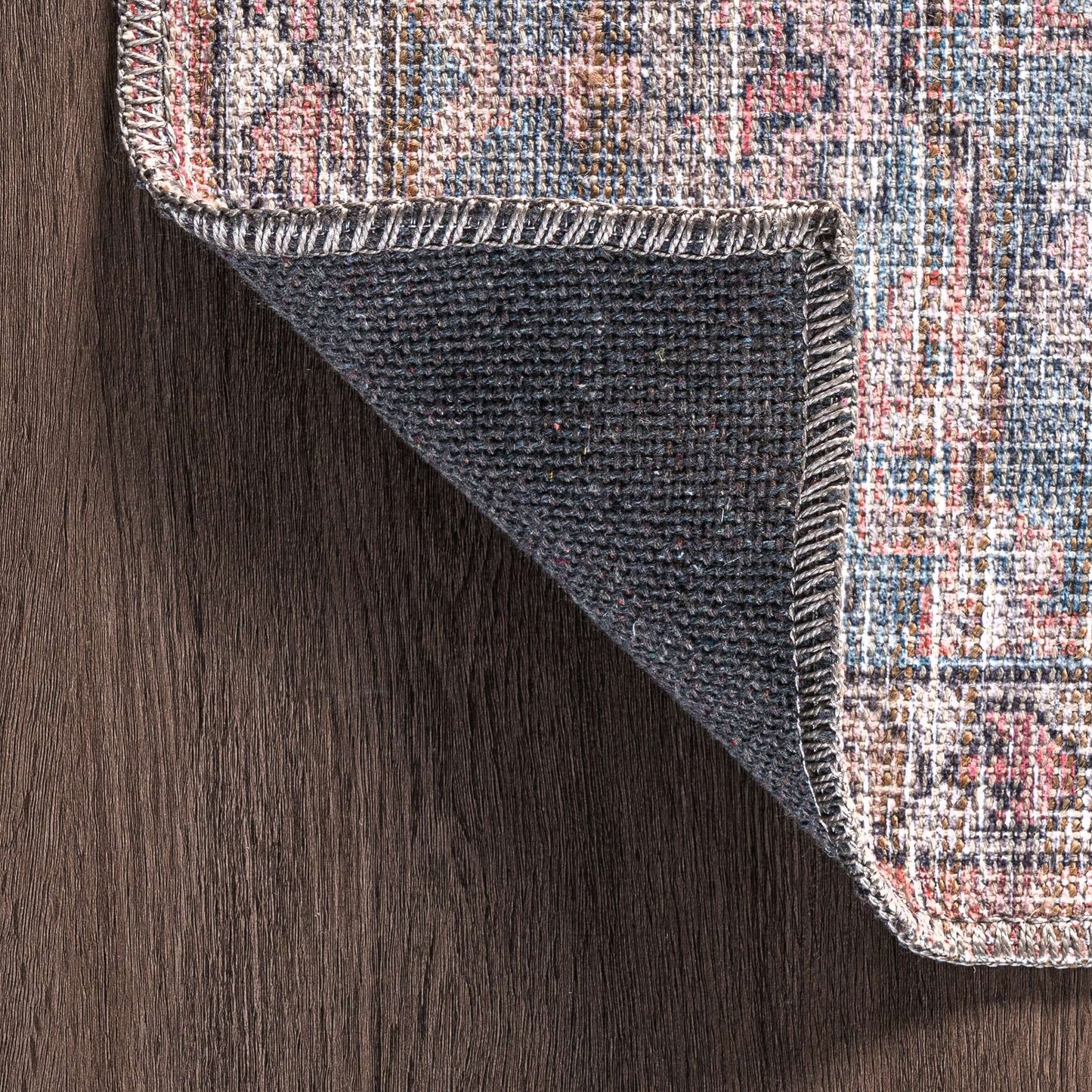 Maple Machine Washable Floral Medallion Area Rug