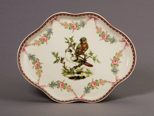 Porcelain Bird Design Jewelry/Trinket Tray