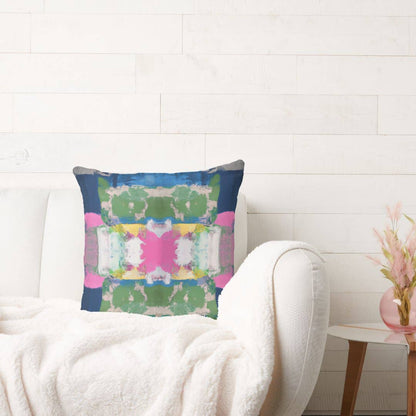 Stella Blue Decorative Abstract Modern Art Throw Pillow