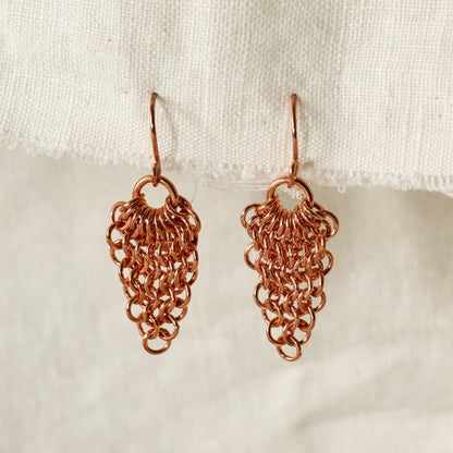 *Alma Copper Waterfall Drop Earrings