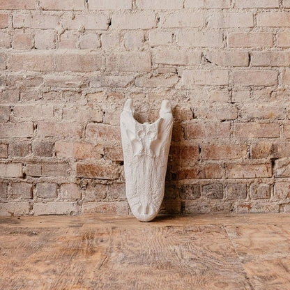 Hand Cast Plaster Alligator Skull