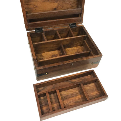 Colonial Distressed Traveling Writing Chest ( 11" )