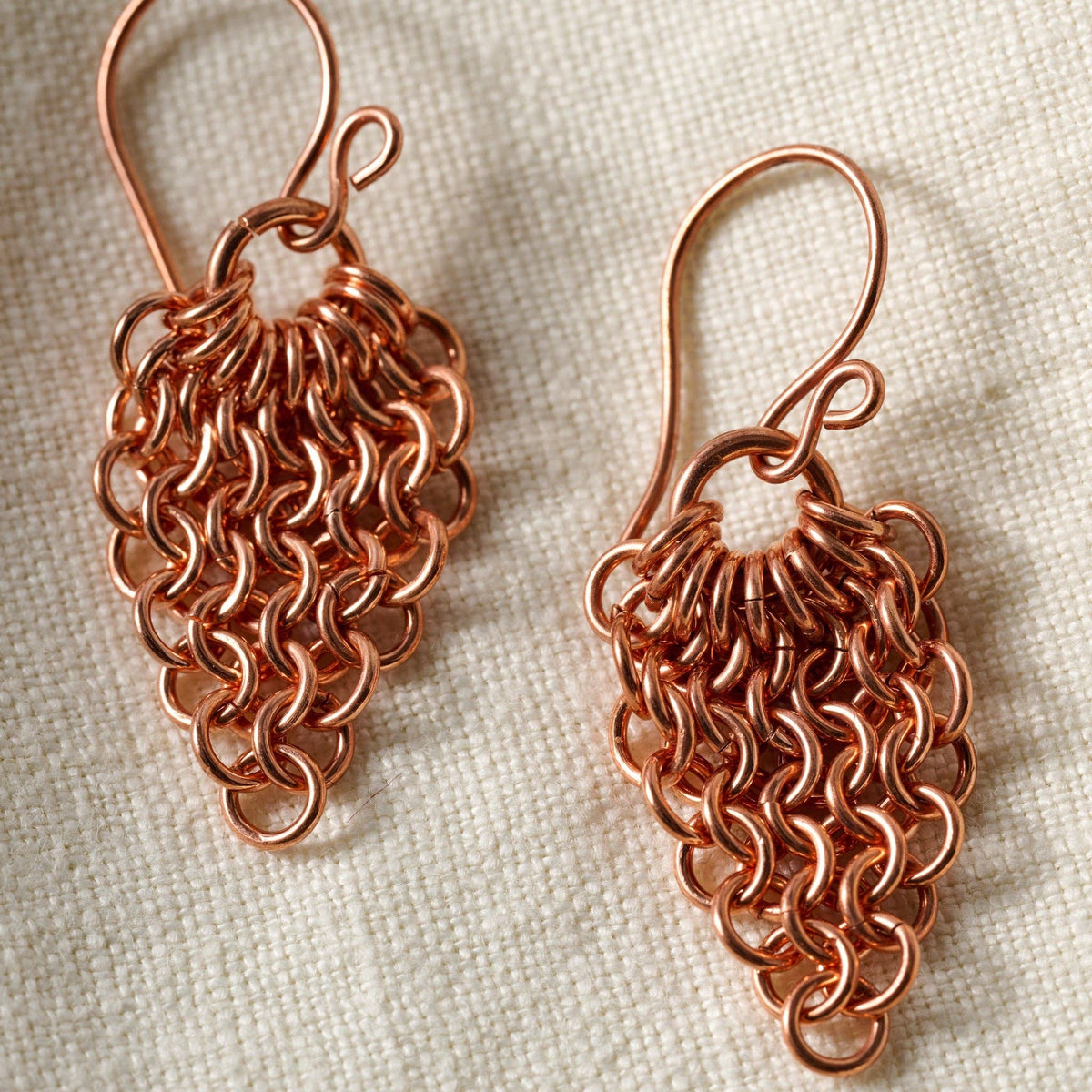 *Alma Copper Waterfall Drop Earrings
