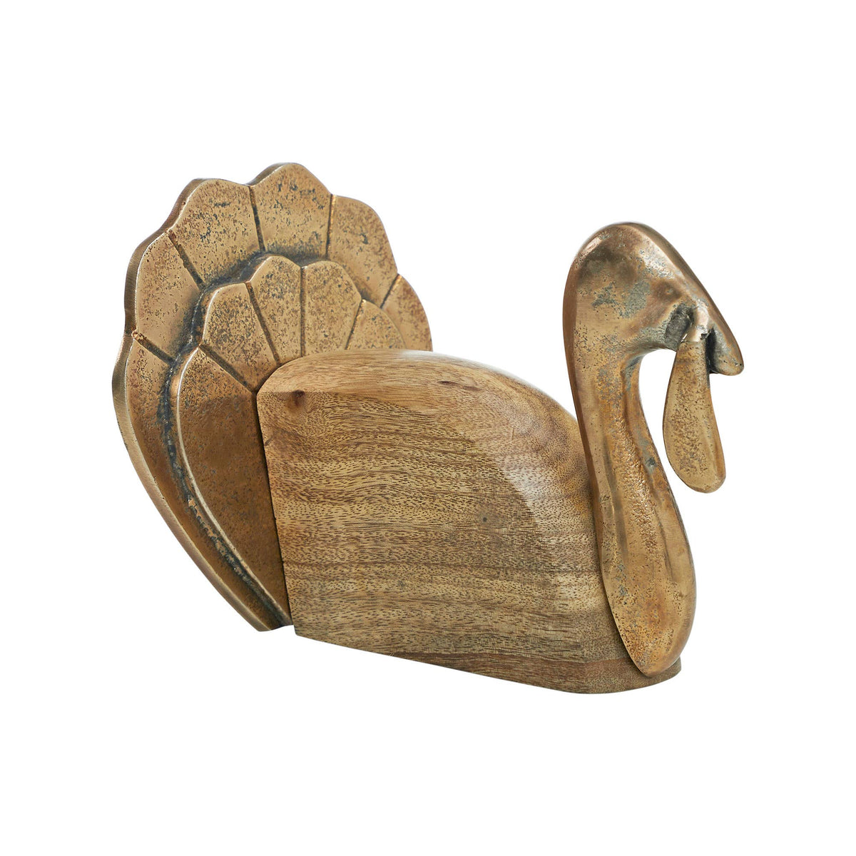 Wooden Turkey w/ Burnished Gold
