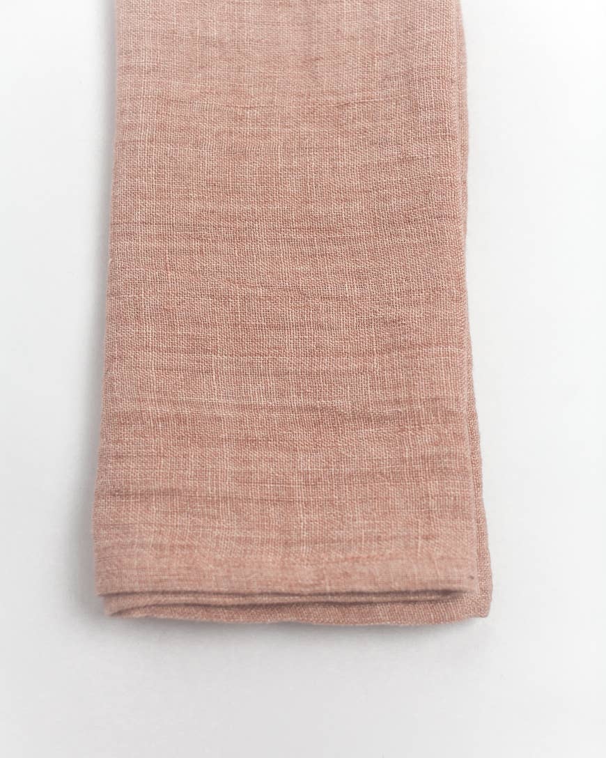 Stone Washed Linen Hemmed Dinner Napkin