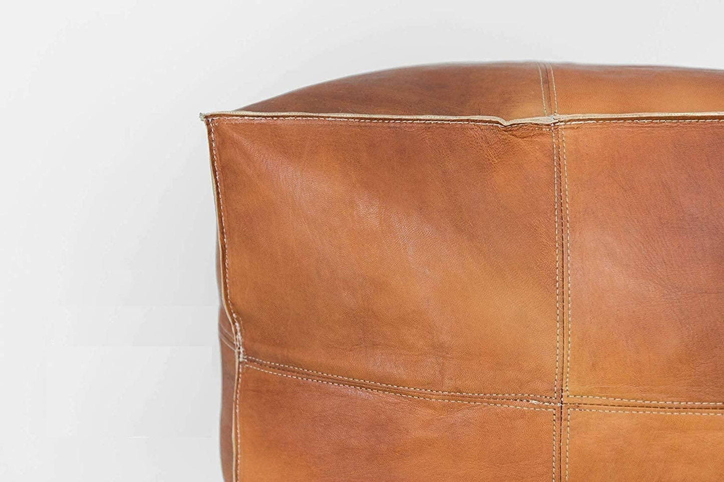 Moroccan Leather Pouf