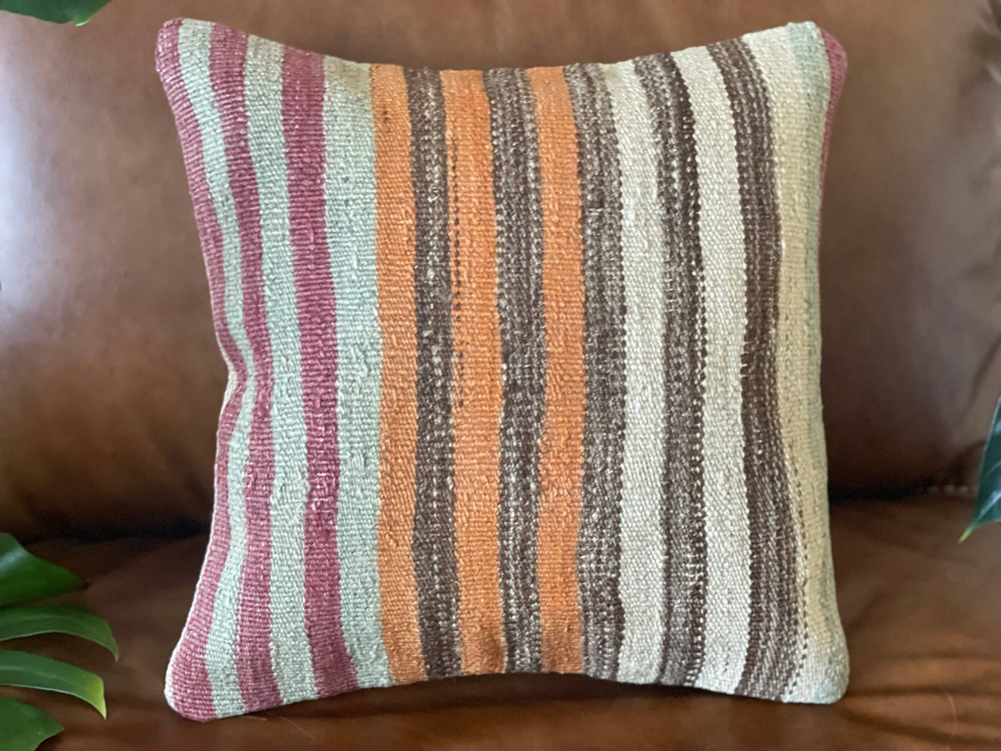 Vintage Turkish Kilim Rug Pillow | Pair Available | Esin 16’