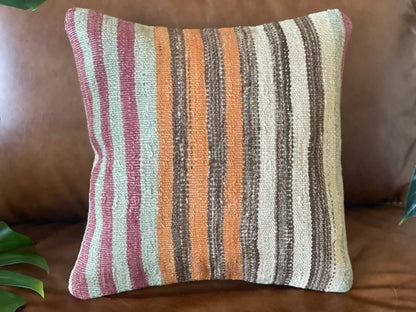 Vintage Turkish Kilim Rug Pillow | Pair Available | Esin 16’