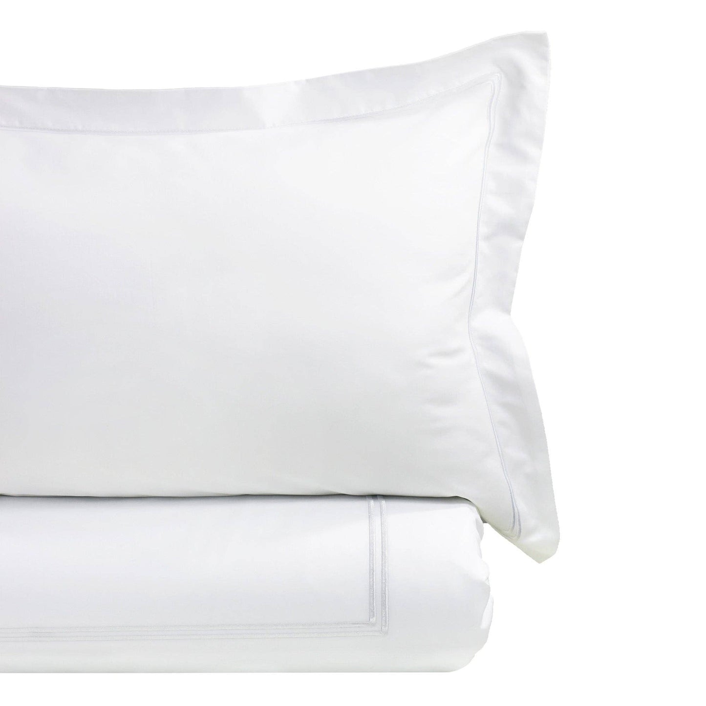 600 Thread Count Border Stripe Embroidered Duvet Cover Set