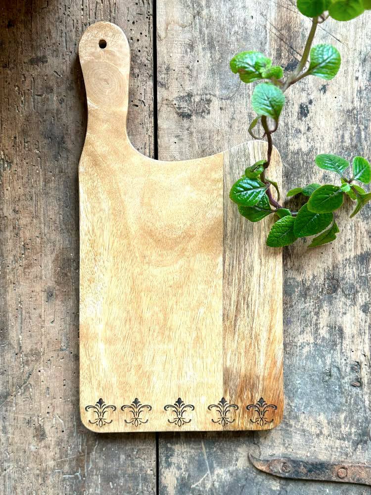 Patina Vie Handmade Mango Wood Cutting Board 14 x 10