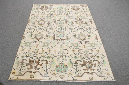 Turkish Rug, Vintage Area Rugs, Soft Pastel Colors