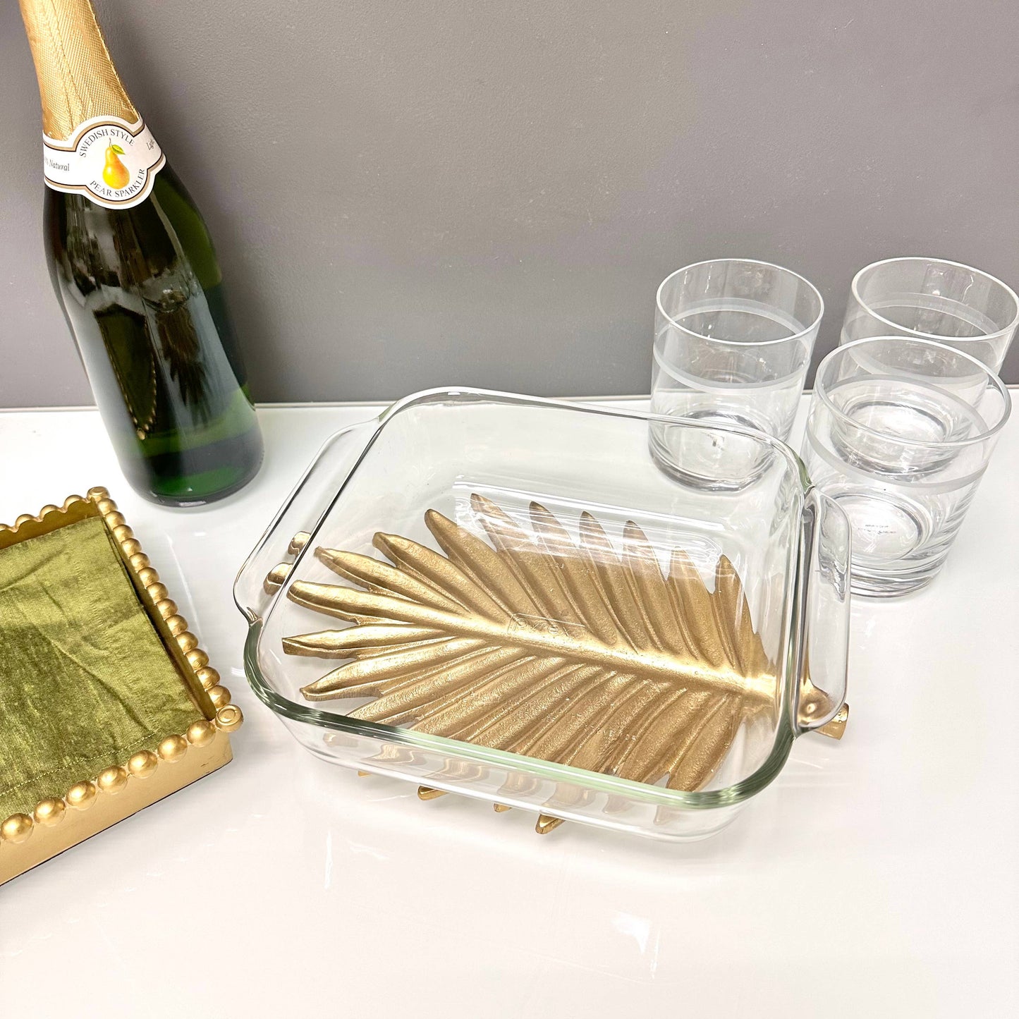 Golden Leaf Trivet - Elegant Home Serverware