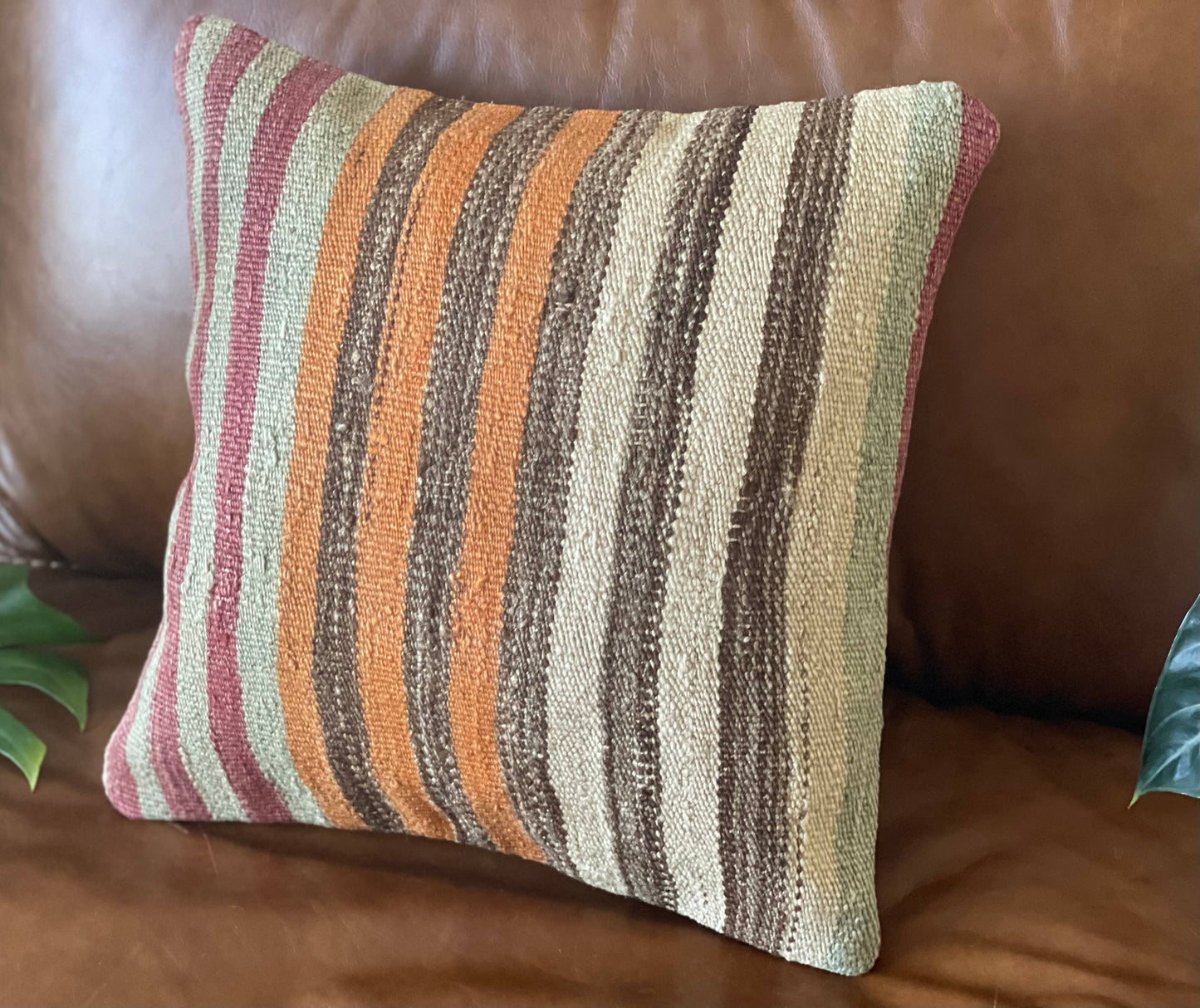 Vintage Turkish Kilim Rug Pillow | Pair Available | Esin 16’