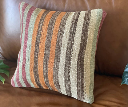 Vintage Turkish Kilim Rug Pillow | Pair Available | Esin 16’