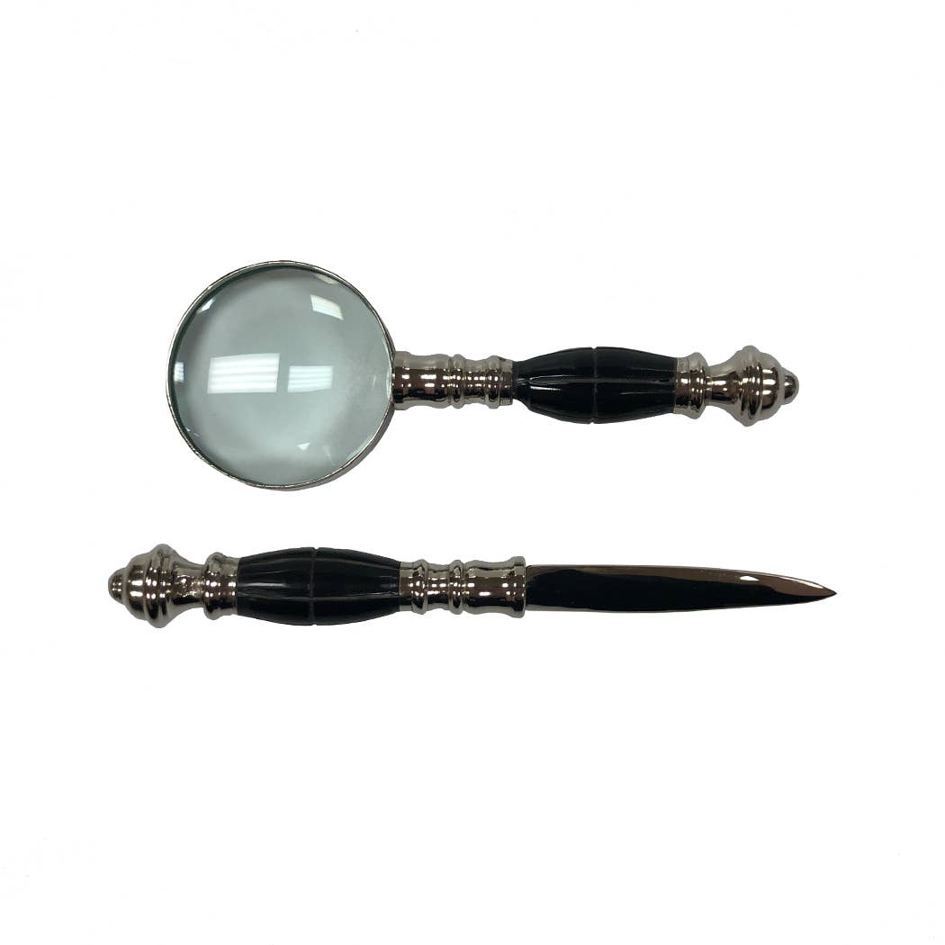 Magnifier and Letter Opener w/ Horn Handle