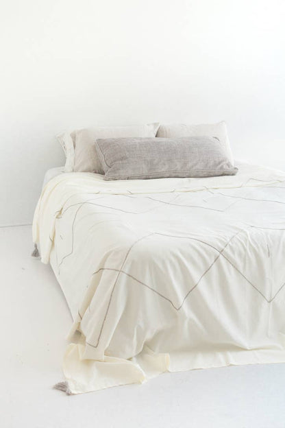 Berber Queen Bedspread Blanket | Handwoven Cotton