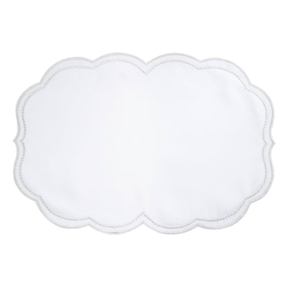 Embroidered Polka Dot Placemat w/ Scallop Edge